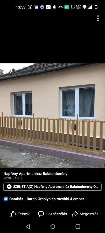 Napfény Apartmanház Balatonberény Exterior foto